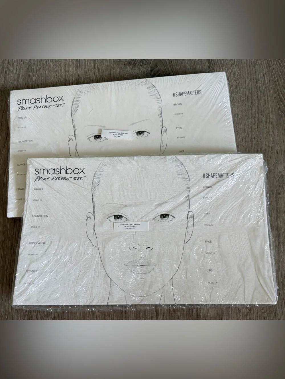 Smashbox Face Chart Practice Palette Sheets Set - White Art paper Makeup Test